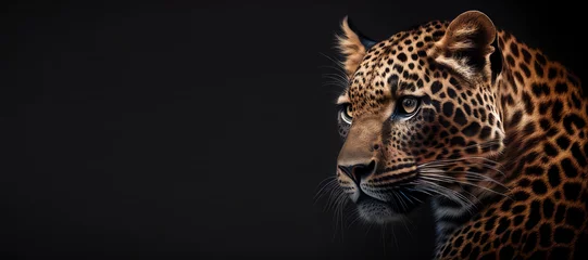 Foto op Plexiglas Leopard Header. Generative AI. © Alexander Limbach