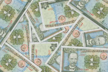 Currency of Cuba. Cuban pesos. Macro view of Cuba paper money. Close-up Cuba money