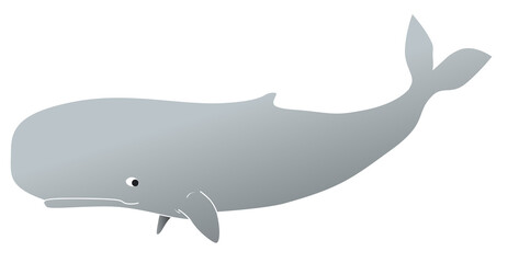 Whale vector cartoon illustration for design