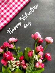 bouquet of tulips for happy Valentine day gift