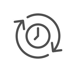 Time related icon outline and linear vector.