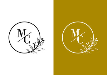 letter M, logo C, suitable for the company's initial symbol.