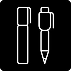 solid PEN design vector icon