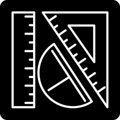 solid RULER design vector icon