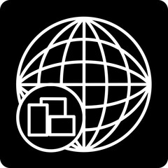 solid WORLD WIDE SHIPPING design vector icon