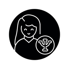 Psychologist color line icon. Mental health.