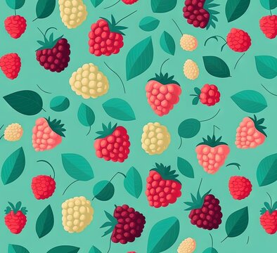blackberry repeat pattern infinite french patisserie vector Generative AI © Whitefeather
