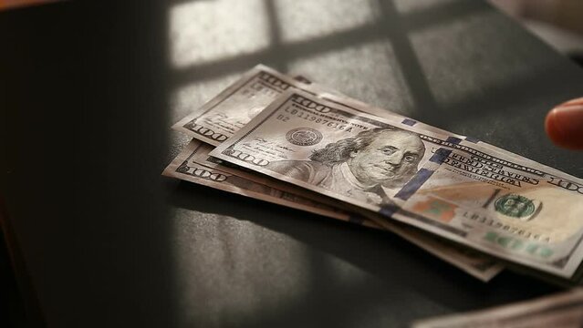 Money, dolar, cash. Money recount.