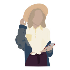 vector girl silhouette