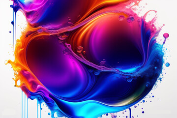 Abstract colorful underwater ink art lighting, award winning underwater