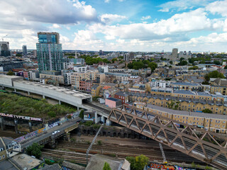London Shoreditch, Brick Lane, Aerial View, Underground, City View, Drone Shot  Mini 3 Pro