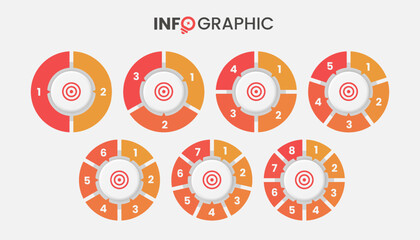Set of Circle Options Infographic for Business Data Visualization