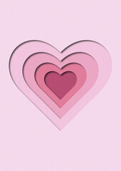 HEART PAPERCUT EFFECT FOR VALENTINE´S DAY CARD 