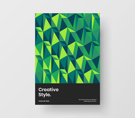 Trendy mosaic shapes book cover concept. Vivid pamphlet design vector template.