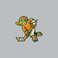 Duck Hockey Mascot 3