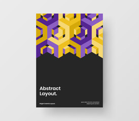 Bright corporate identity vector design illustration. Premium geometric pattern magazine cover concept.