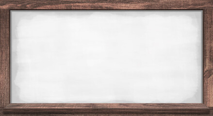 ユーズド仕上げの棚付きホワイトボード、ダークオークウッド