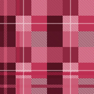 Seamless tartan plaid pattern in Crimson Pink Tone.