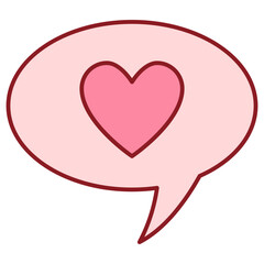 heart with speech bubble