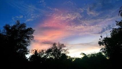 sunset in the mountains