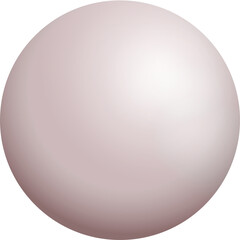 Christmas 3D realistic ornament .White sea pearl