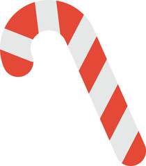 Christmas ornament decoration candy cane flat icon vector