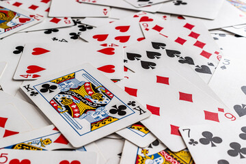 playing cards on the table