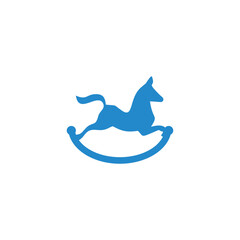 rocking horse toy logo design