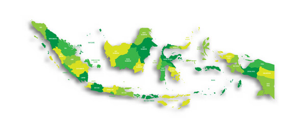 Indonesia political map of administrative divisions