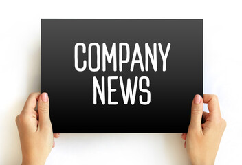 Company News text on card, concept background