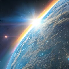 Earth seen from space, made by generative AI.