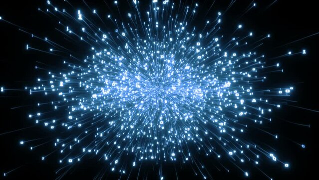 Seamless futuristic  animation of binary data cloud screen . User interface FUI HUD design. Technology UI background. Big data concept.