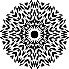 Mandala decorative round ornament. Can be used for greeting card, phone case print, etc. Hand drawn background, vector isolated on white