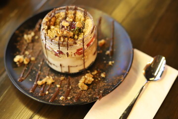 magnolia dessert with nuts