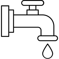 Kitchen faucet Vector Icon

