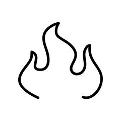 Fire Vector Icon. Vector sign in simple style isolated on white background.