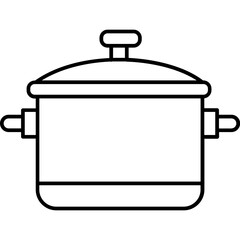 Cooking pot Vector Icon


