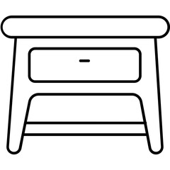Desk drawer Vector Icon

