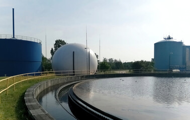 treatment plant - biogas plant - obrazy, fototapety, plakaty