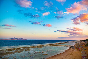 sunset on the beach