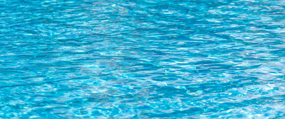 Blue water in the pool as an abstract background.