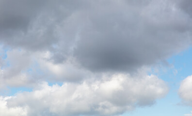 White clouds on the blue sky