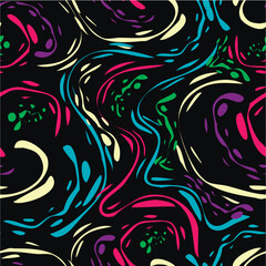  seamless texture psychedelic abstract waves on a dark background