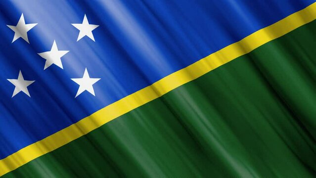 official waving flag of solomon islands, independence day concept, 4K