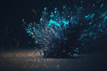 Bright Abstract Blue background illustration - Vector geometric shape - can be used as texture, background or wallpaper - colorful 3d elements - Generative AI.