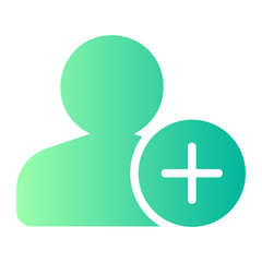 Fototapeta premium add gradient icon