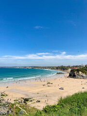 beach and sea at Newquay, Cornwall