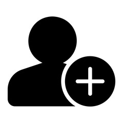 Fototapeta premium add glyph icon