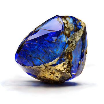lapis lazuli isolated on white background