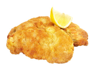 Schnitzel with Lemon PNG - Transparent Background